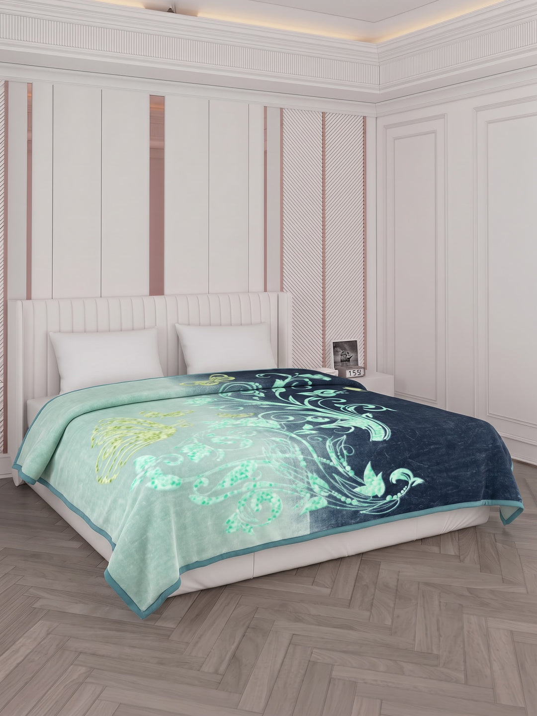 Printed Double Bed 1 Ply 500 GSM Blanket for Winter (Regal), Weight 2.4 kg
