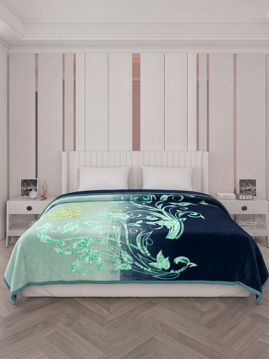 Printed Double Bed 1 Ply 500 GSM Blanket for Winter (Regal), Weight 2.4 kg