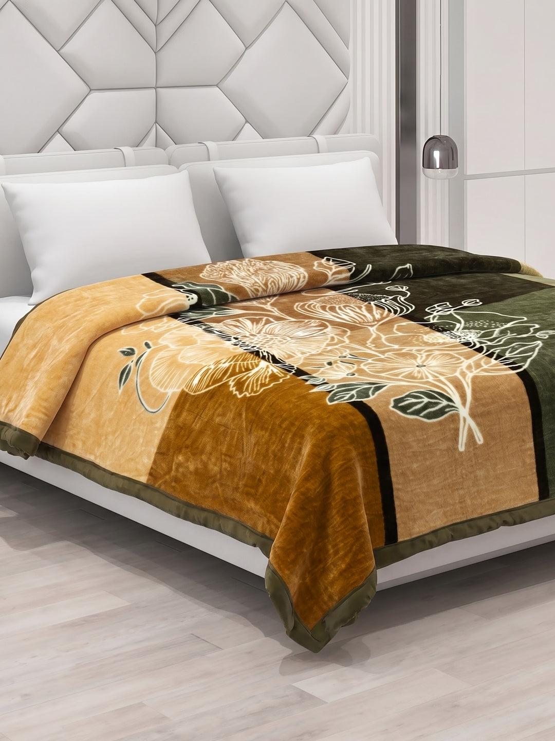 Printed Double Bed 1 Ply 500 GSM Blanket for Winter (Regal), Weight 2.4 kg