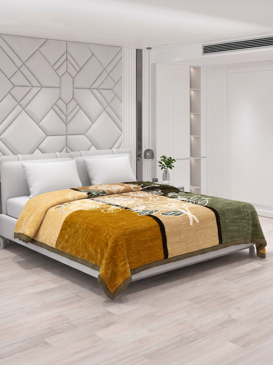 Printed Double Bed 1 Ply 500 GSM Blanket for Winter (Regal), Weight 2.4 kg