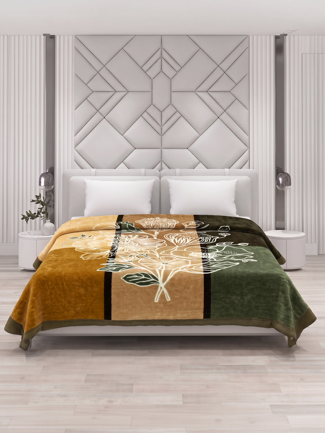 Printed Double Bed 1 Ply 500 GSM Blanket for Winter (Regal), Weight 2.4 kg