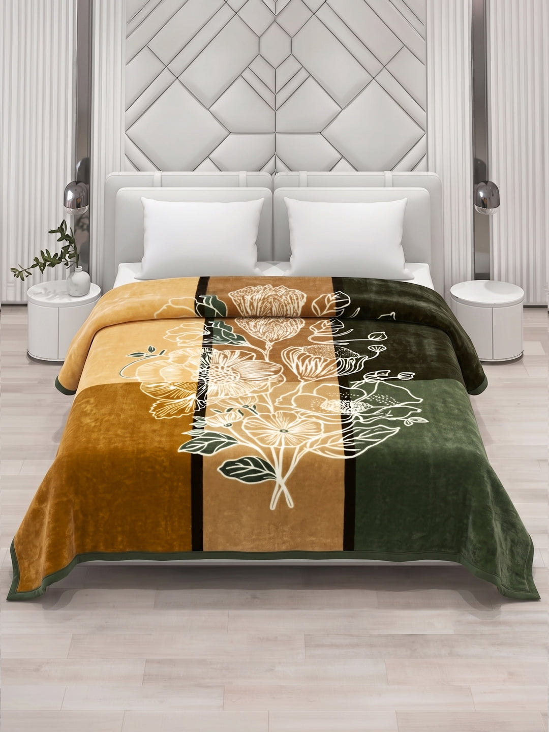 Printed Double Bed 1 Ply 500 GSM Blanket for Winter (Regal), Weight 2.4 kg
