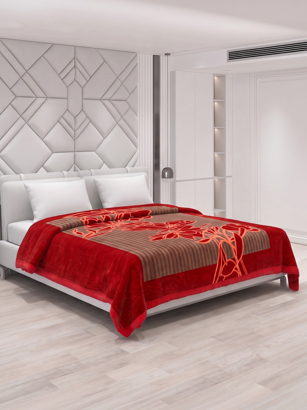Printed Double Bed 1 Ply 500 GSM Blanket for Winter (Regal), Weight 2.4 kg