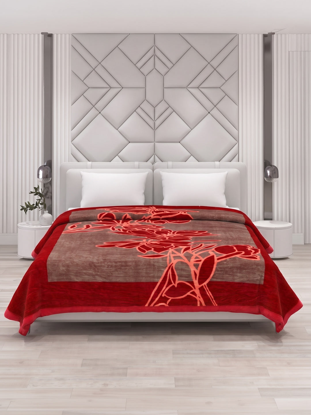 Printed Double Bed 1 Ply 500 GSM Blanket for Winter (Regal), Weight 2.4 kg