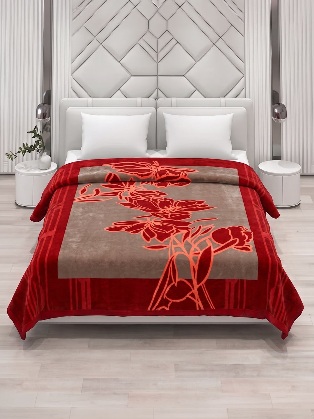 Printed Double Bed 1 Ply 500 GSM Blanket for Winter (Regal), Weight 2.4 kg