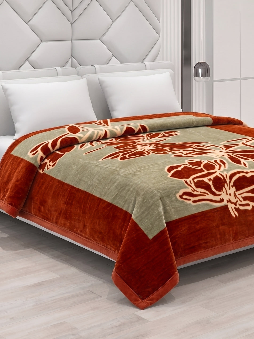 Printed Double Bed 1 Ply 500 GSM Blanket for Winter (Regal), Weight 2.4 kg