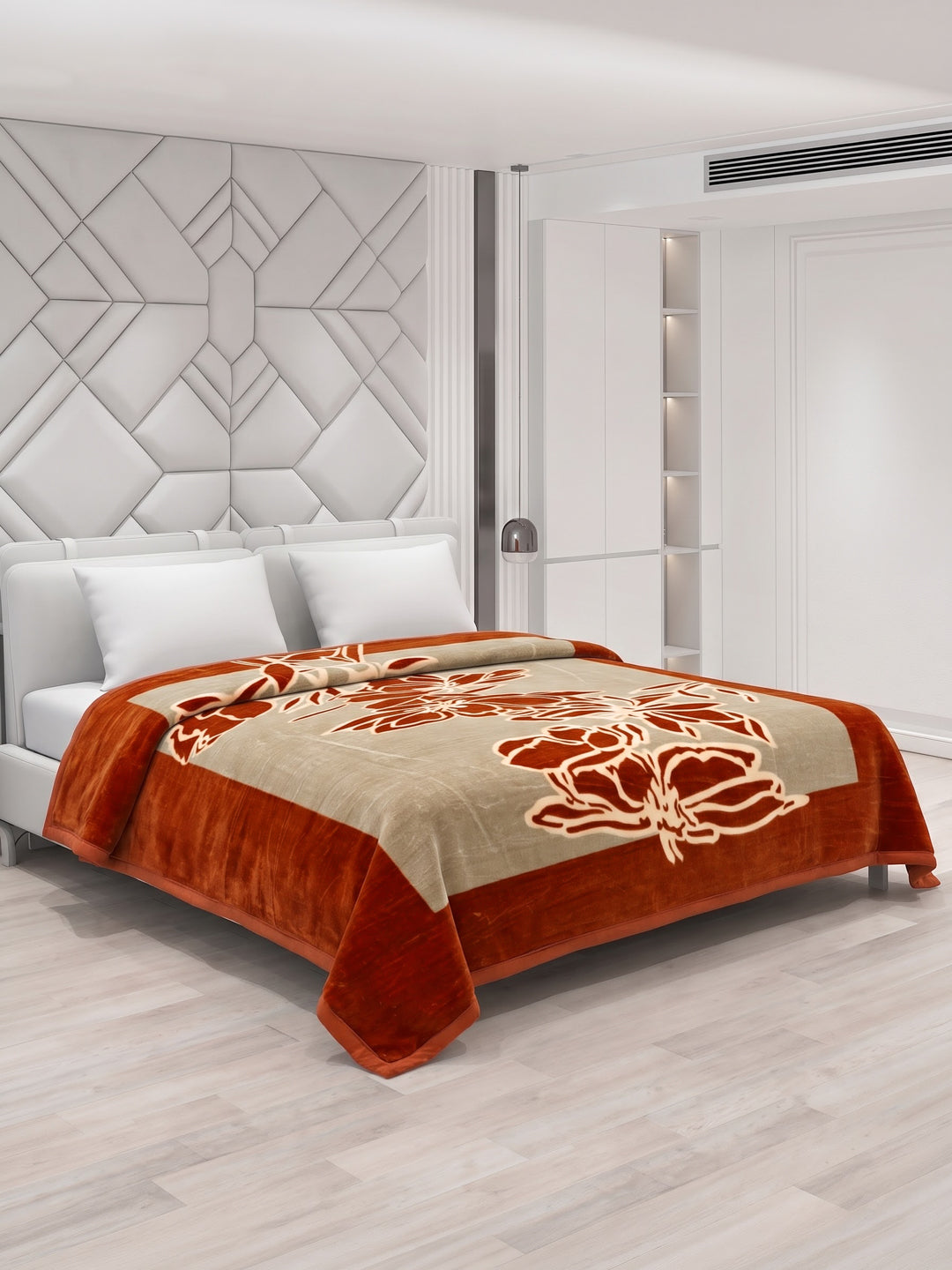 Printed Double Bed 1 Ply 500 GSM Blanket for Winter (Regal), Weight 2.4 kg