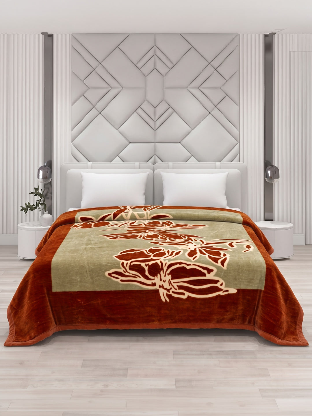 Printed Double Bed 1 Ply 500 GSM Blanket for Winter (Regal), Weight 2.4 kg