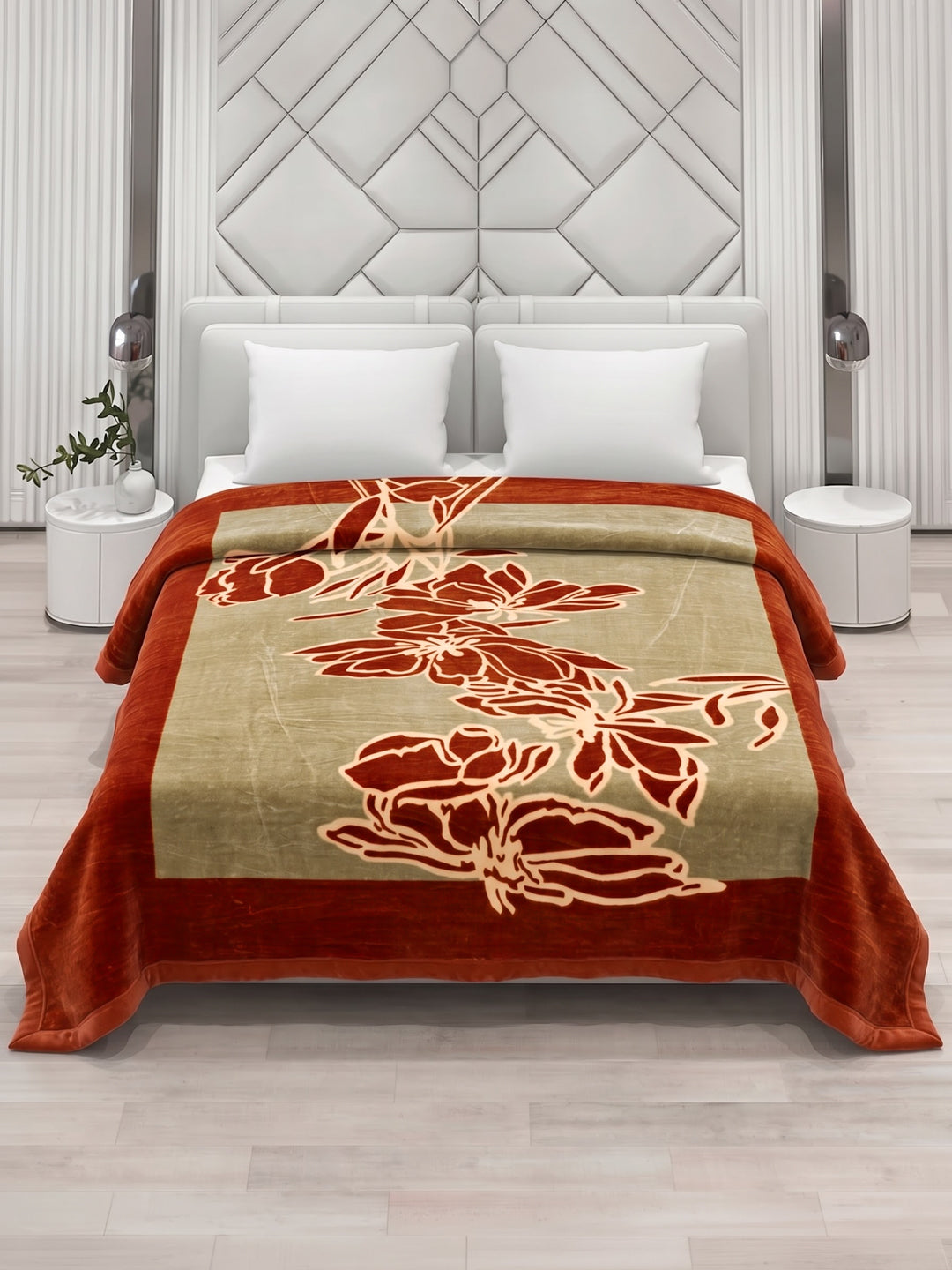 Printed Double Bed 1 Ply 500 GSM Blanket for Winter (Regal), Weight 2.4 kg