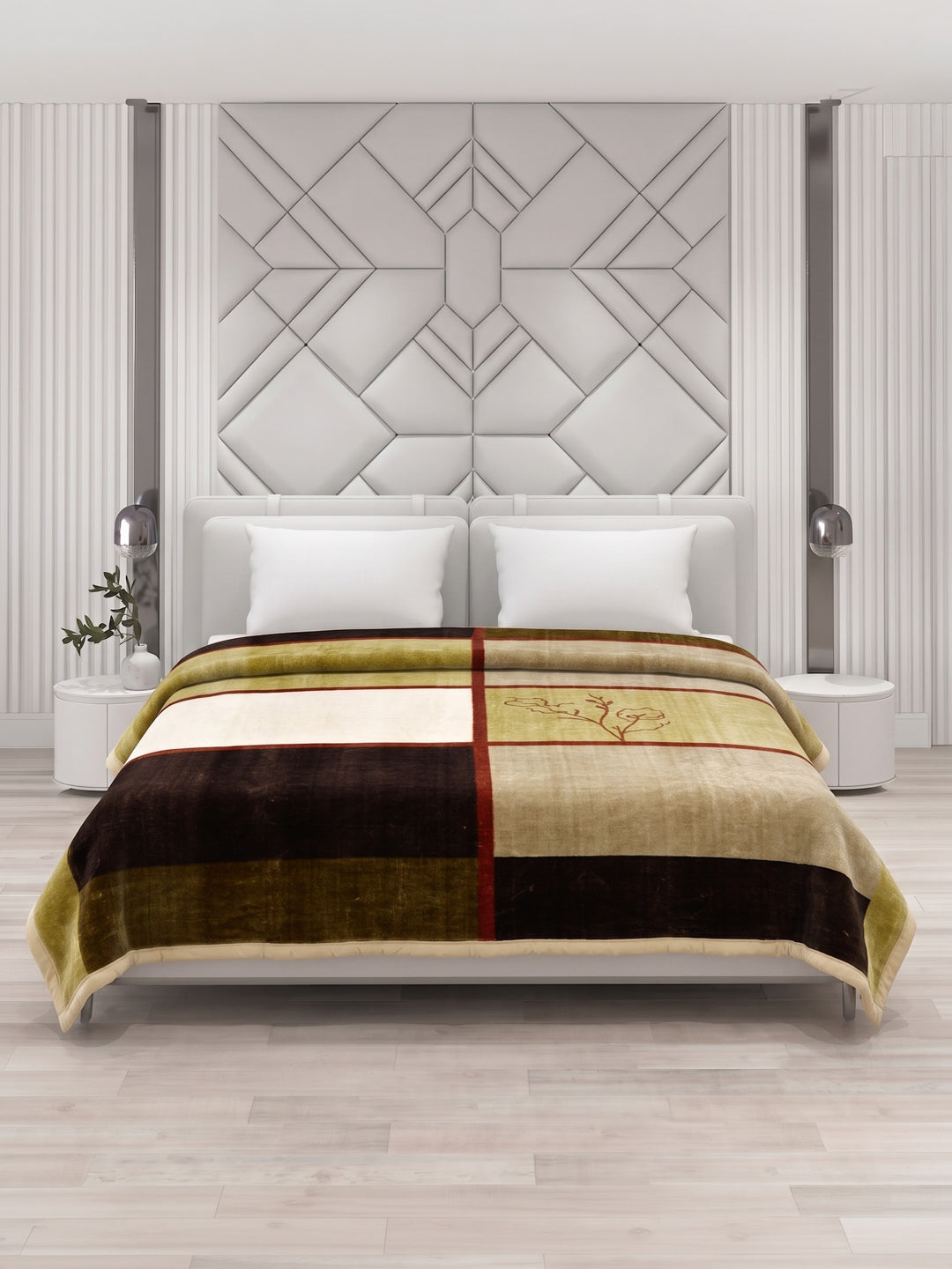 Printed Double Bed 1 Ply 500 GSM Blanket for Winter (Regal), Weight 2.4 kg