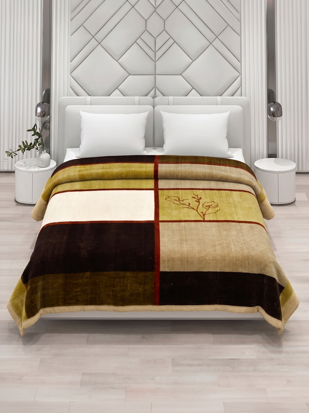 Printed Double Bed 1 Ply 500 GSM Blanket for Winter (Regal), Weight 2.4 kg