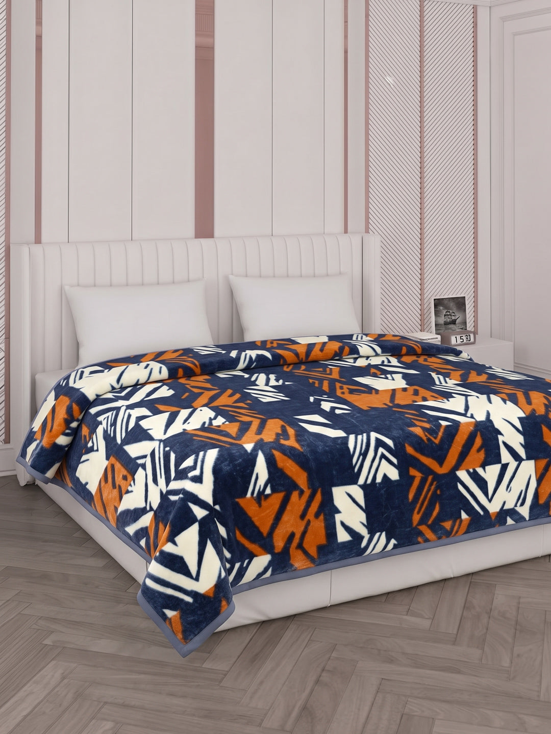Printed Double Bed 1 Ply 500 GSM Blanket for Winter (Regal), Weight 2.4 kg