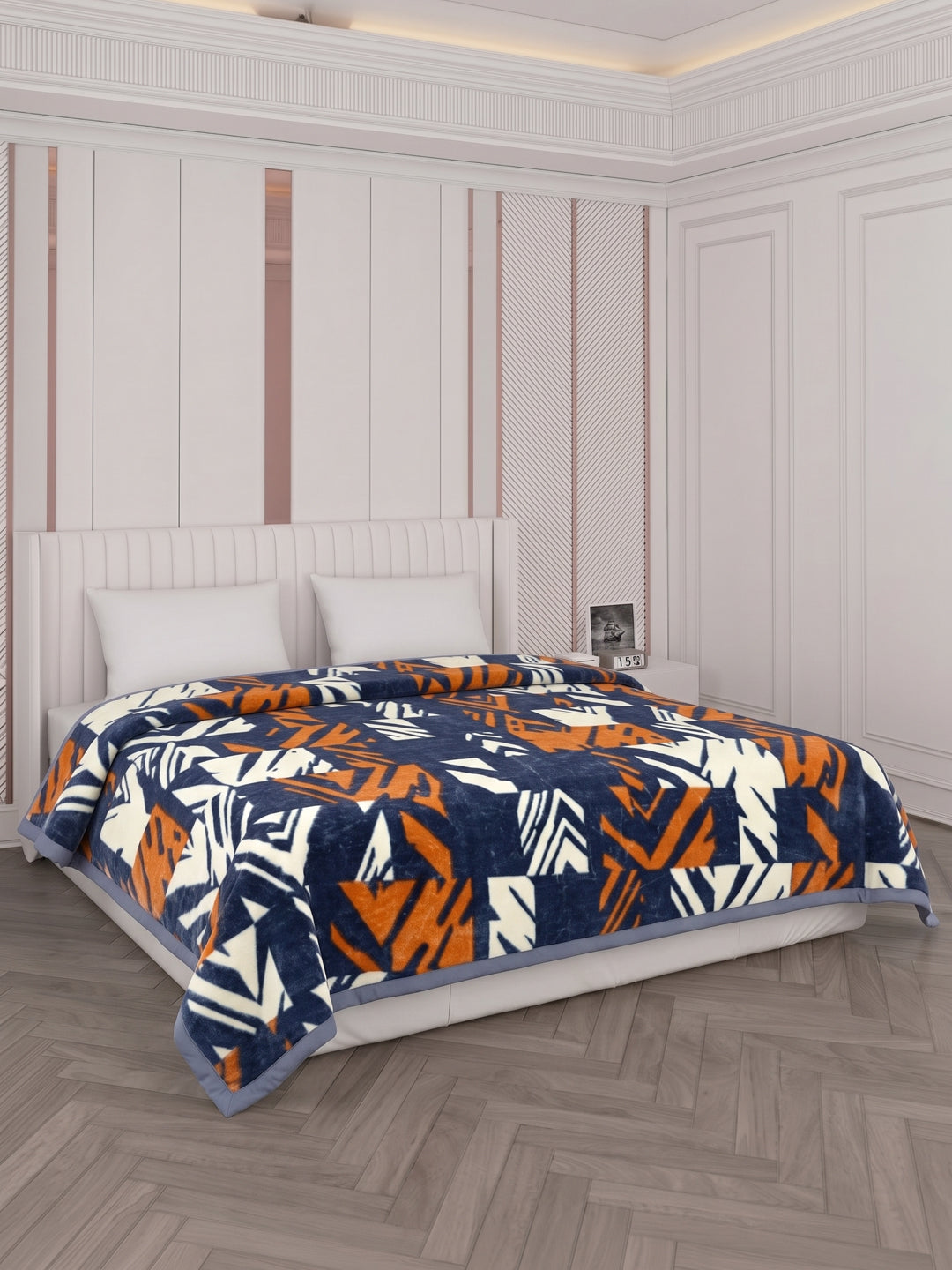 Printed Double Bed 1 Ply 500 GSM Blanket for Winter (Regal), Weight 2.4 kg
