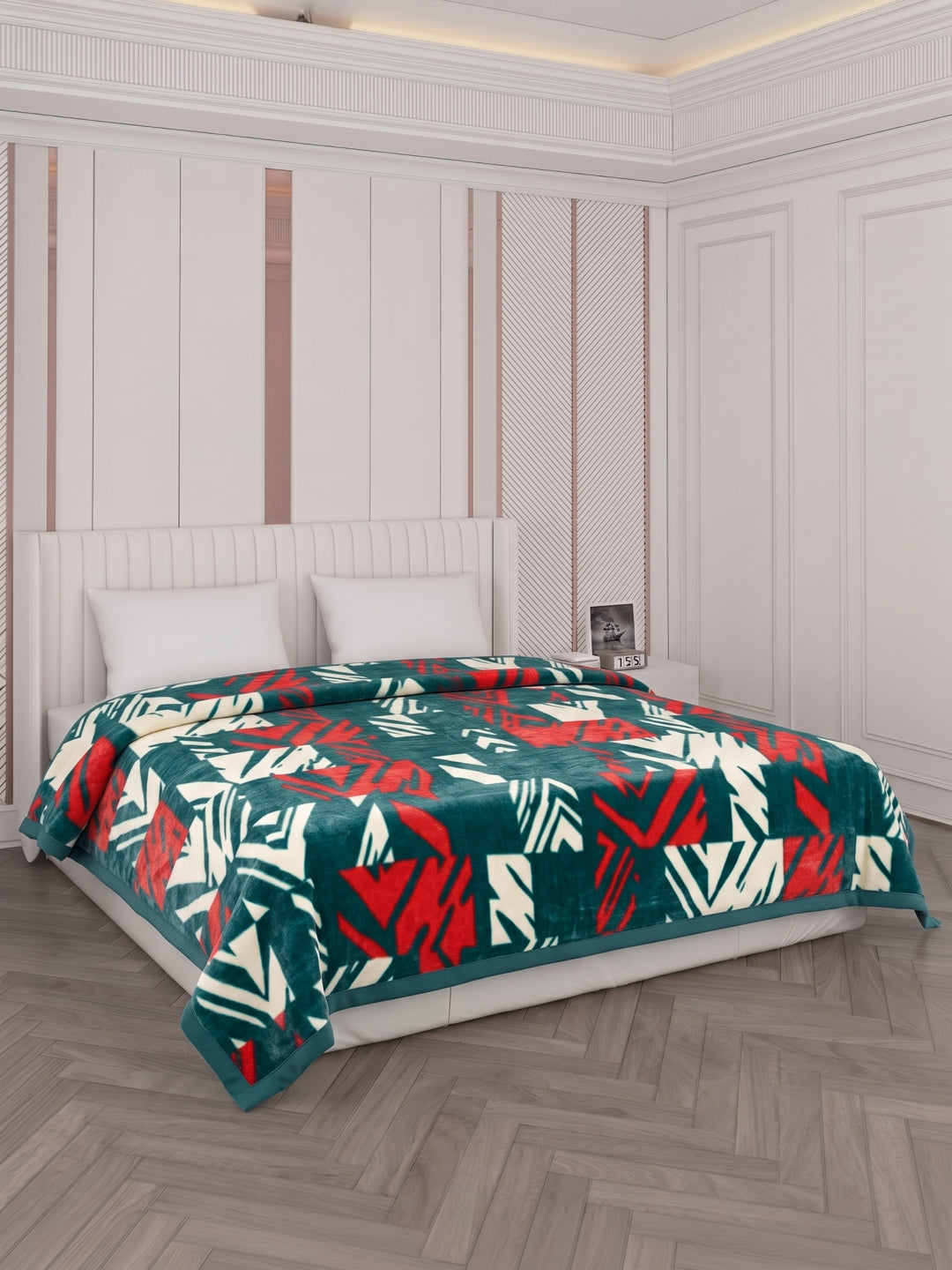 Printed Double Bed 1 Ply 500 GSM Blanket for Winter (Regal), Weight 2.4 kg