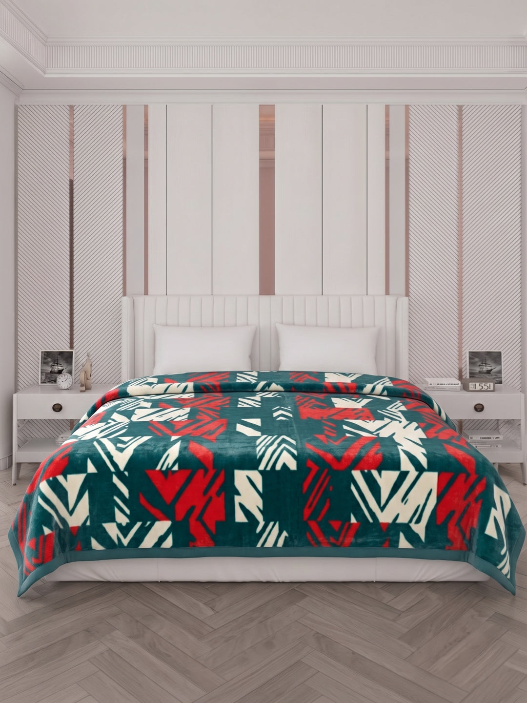 Printed Double Bed 1 Ply 500 GSM Blanket for Winter (Regal), Weight 2.4 kg