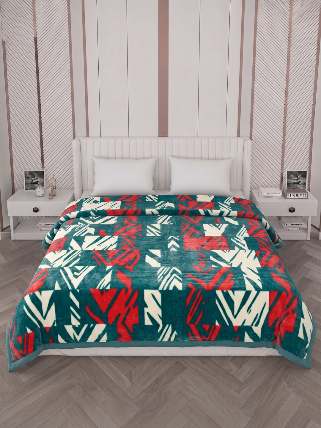 Printed Double Bed 1 Ply 500 GSM Blanket for Winter (Regal), Weight 2.4 kg