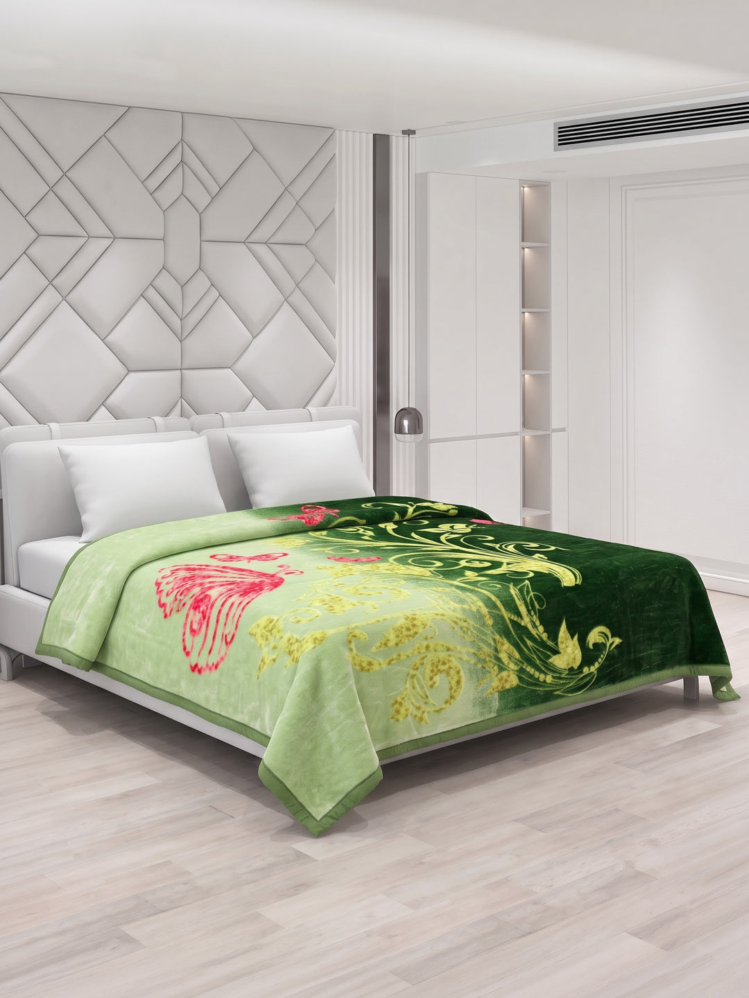Printed Double Bed 1 Ply 500 GSM Blanket for Winter (Regal), Weight 2.4 kg