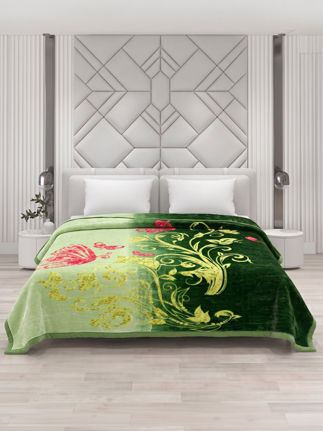 Printed Double Bed 1 Ply 500 GSM Blanket for Winter (Regal), Weight 2.4 kg