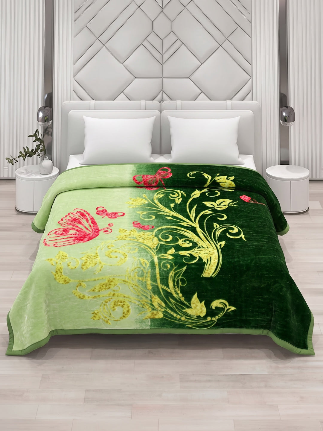 Printed Double Bed 1 Ply 500 GSM Blanket for Winter (Regal), Weight 2.4 kg
