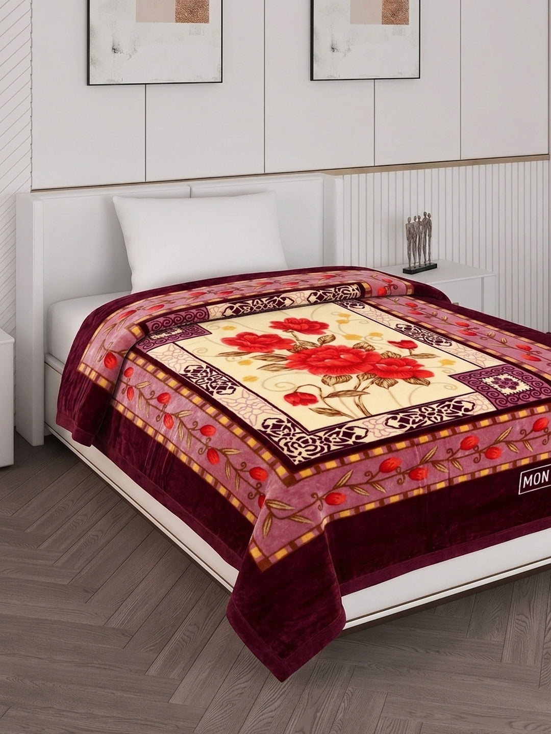 Printed Single Bed 1 Ply 520 GSM Blanket for Winter (Relation Plus), Weight 1.7 kg