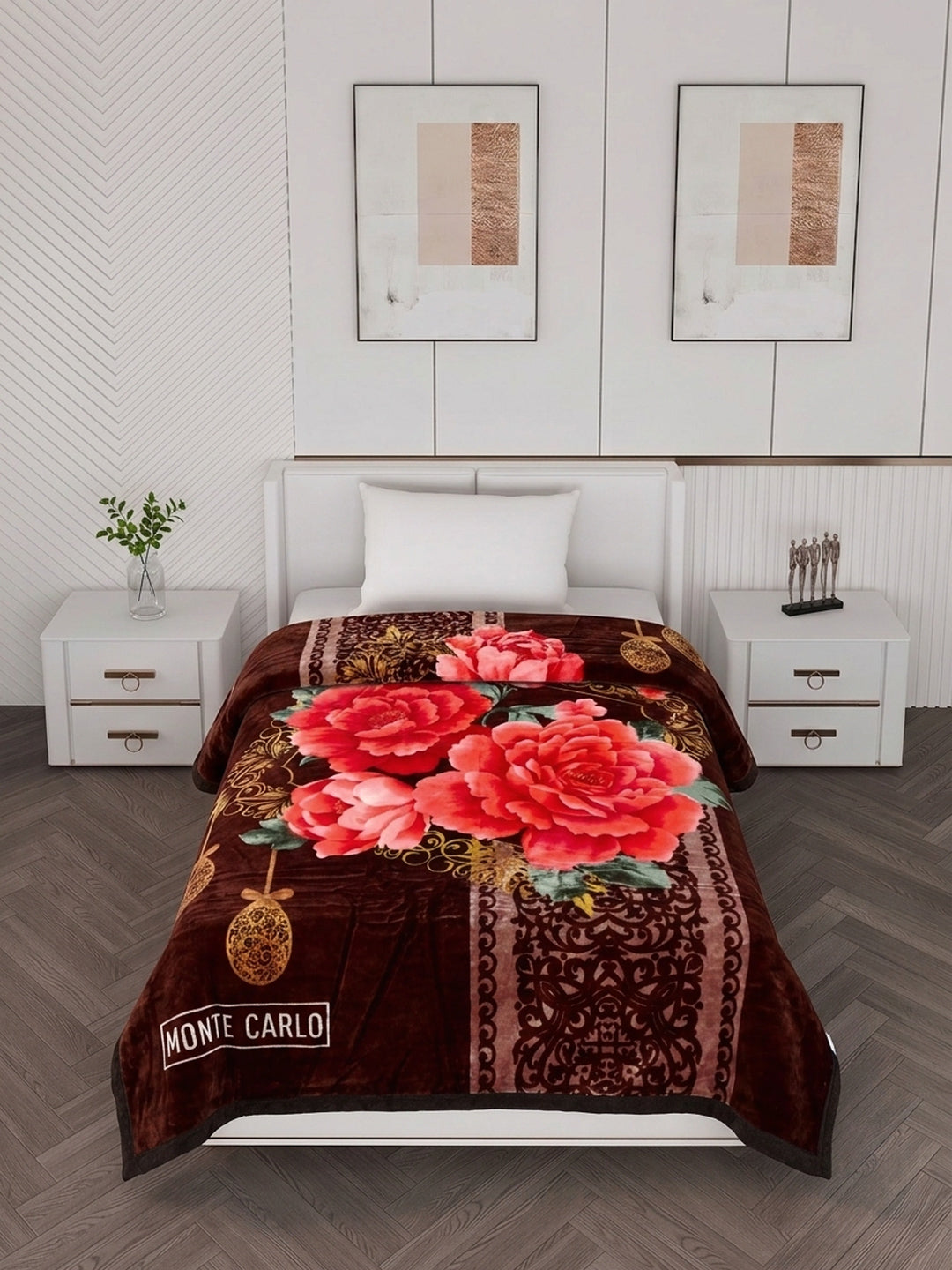 Printed Single Bed 1 Ply 520 GSM Blanket for Winter (Relation Plus), Weight 1.7 kg