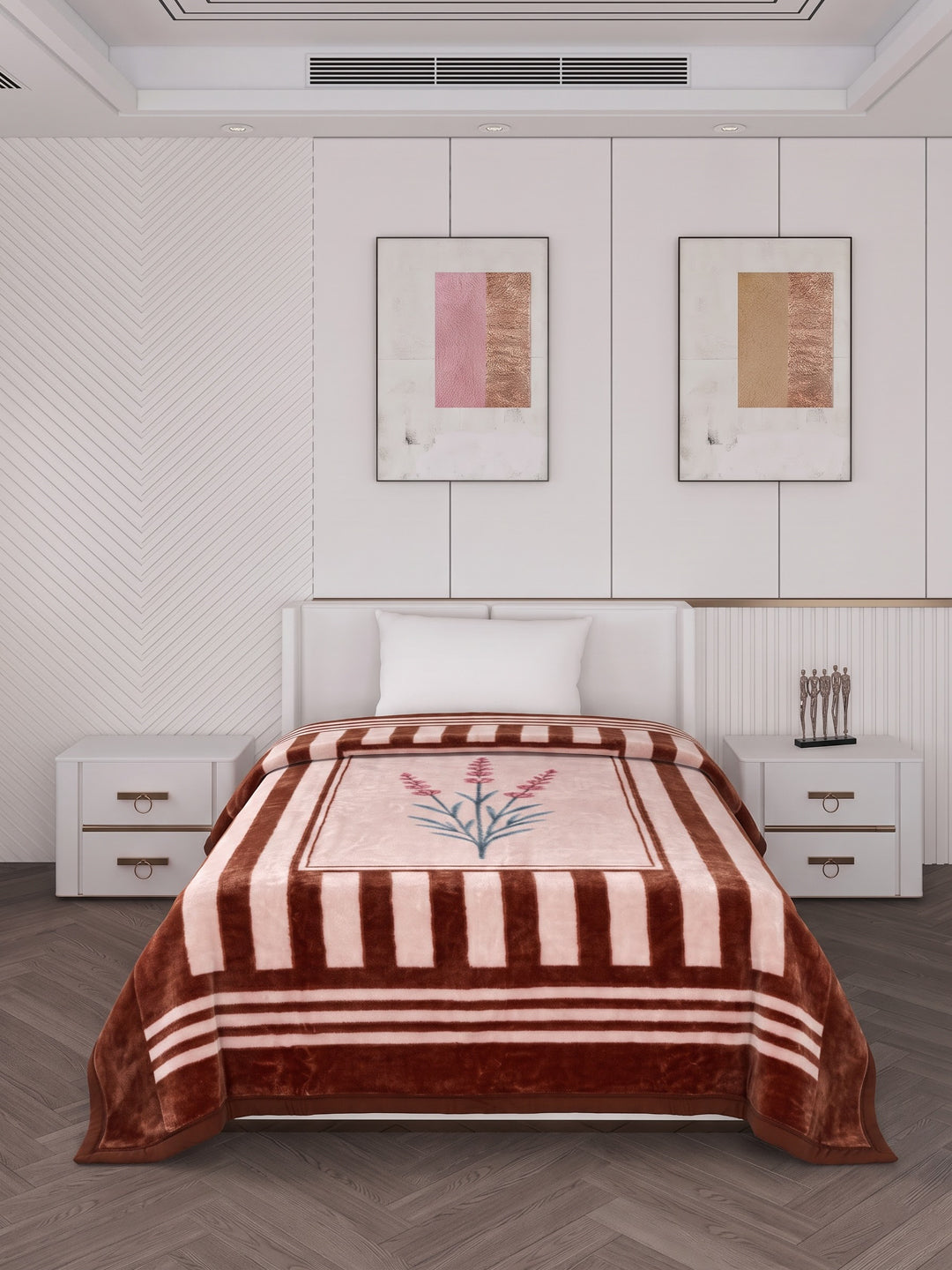 Printed Single Bed 1 Ply 580 GSM Blanket for Winter (Relations), Weight 1.9 kg