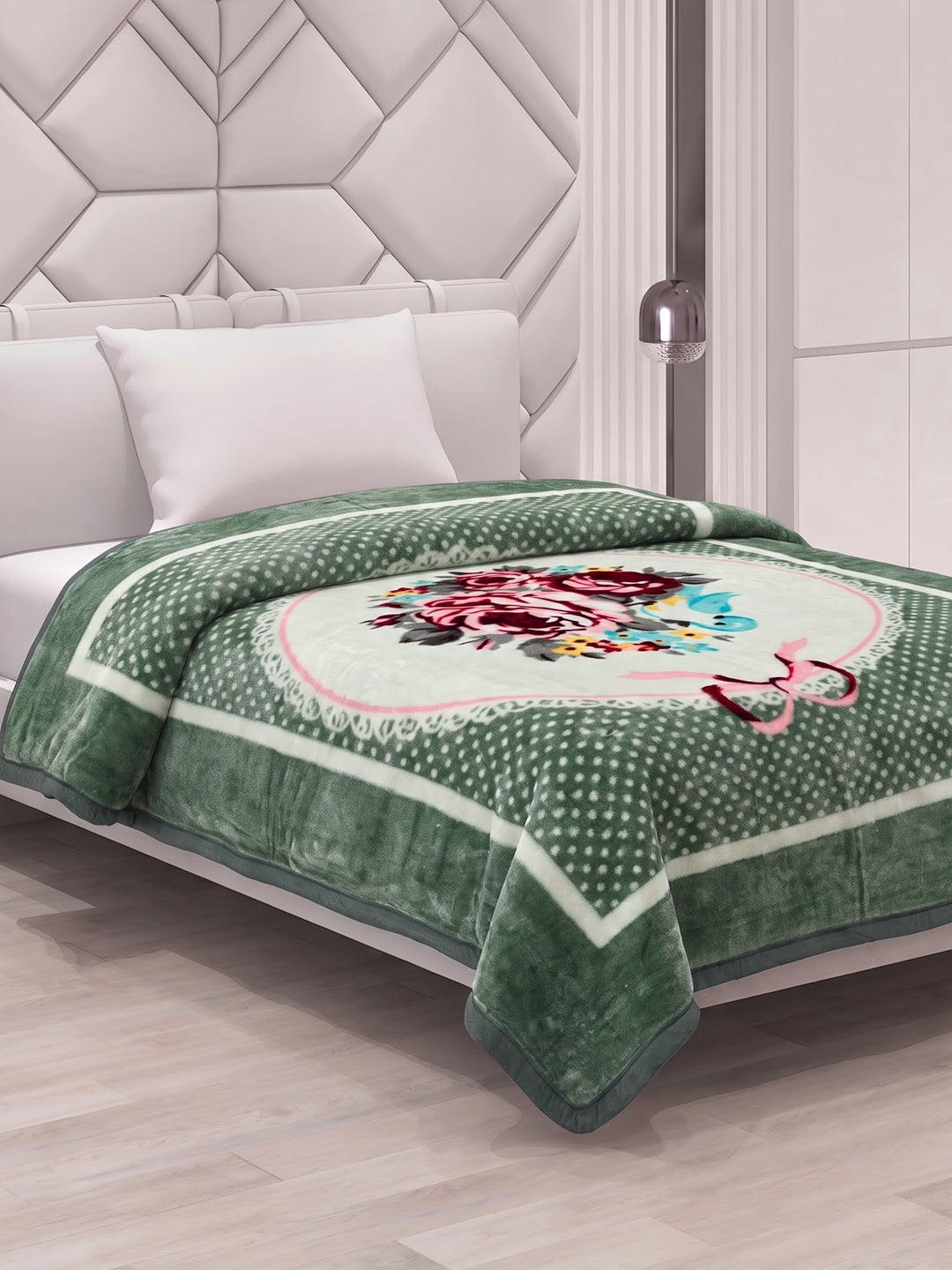 Printed Single Bed 1 Ply 580 GSM Blanket for Winter (Relations), Weight 1.9 kg