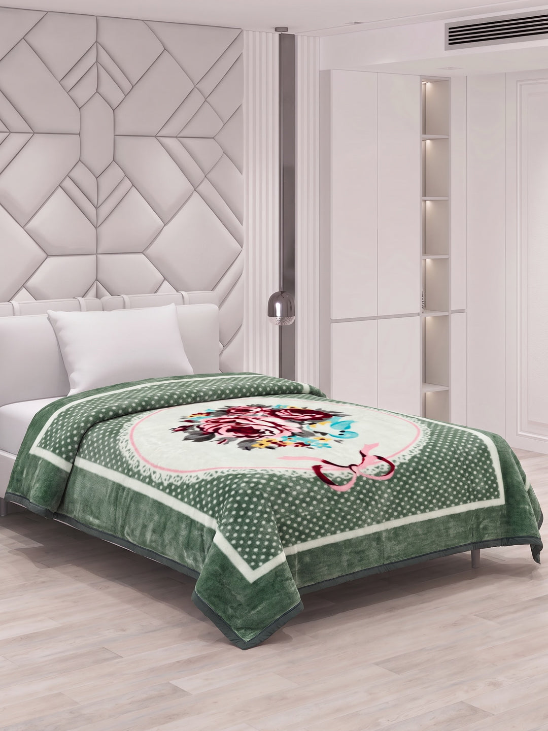 Printed Single Bed 1 Ply 580 GSM Blanket for Winter (Relations), Weight 1.9 kg