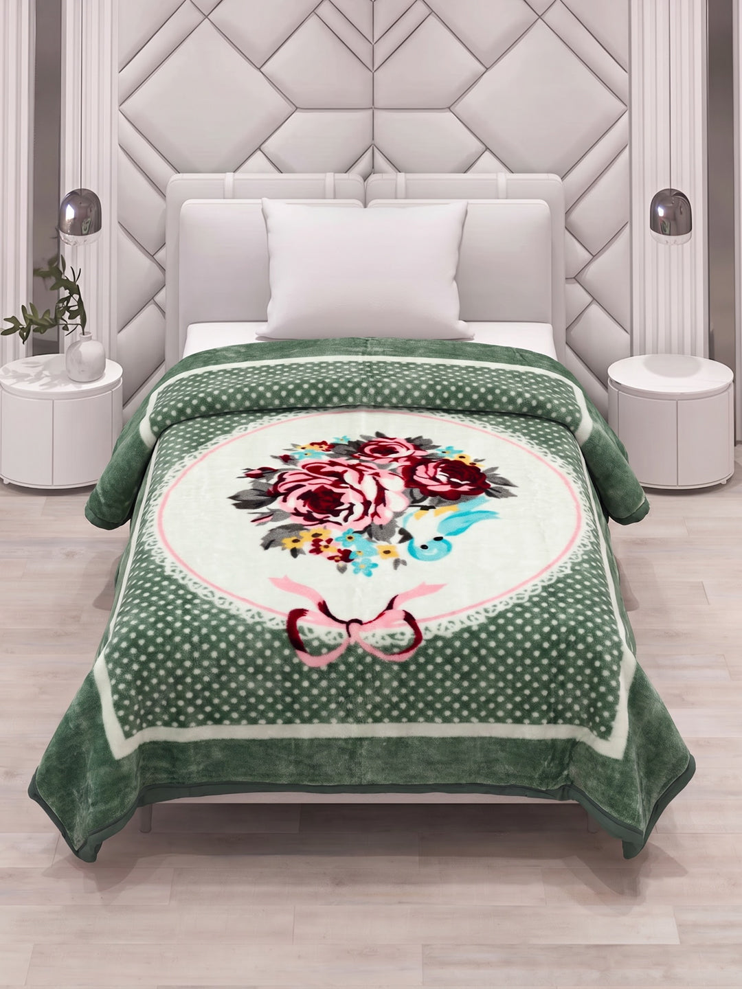 Printed Single Bed 1 Ply 580 GSM Blanket for Winter (Relations), Weight 1.9 kg