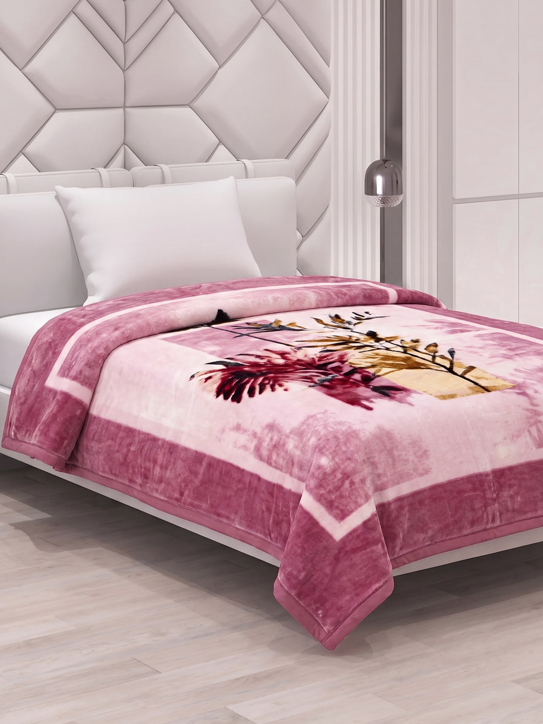 Printed Single Bed 1 Ply 580 GSM Blanket for Winter (Relations), Weight 1.9 kg