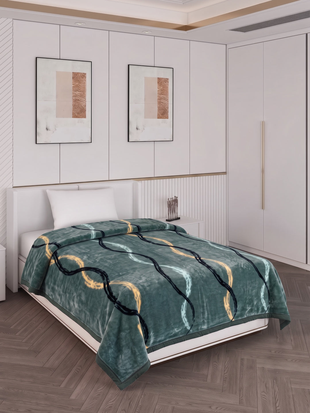 Printed Single Bed 1 Ply 580 GSM Blanket for Winter (Relations), Weight 1.9 kg