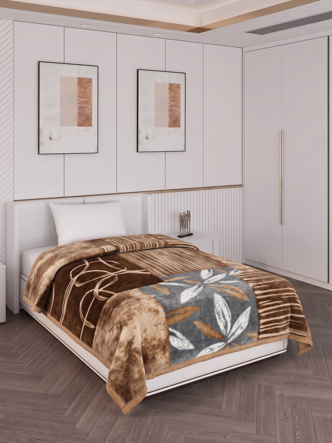 Printed Single Bed 1 Ply 580 GSM Blanket for Winter (Relations), Weight 1.9 kg