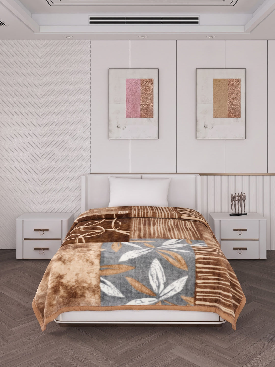 Printed Single Bed 1 Ply 580 GSM Blanket for Winter (Relations), Weight 1.9 kg