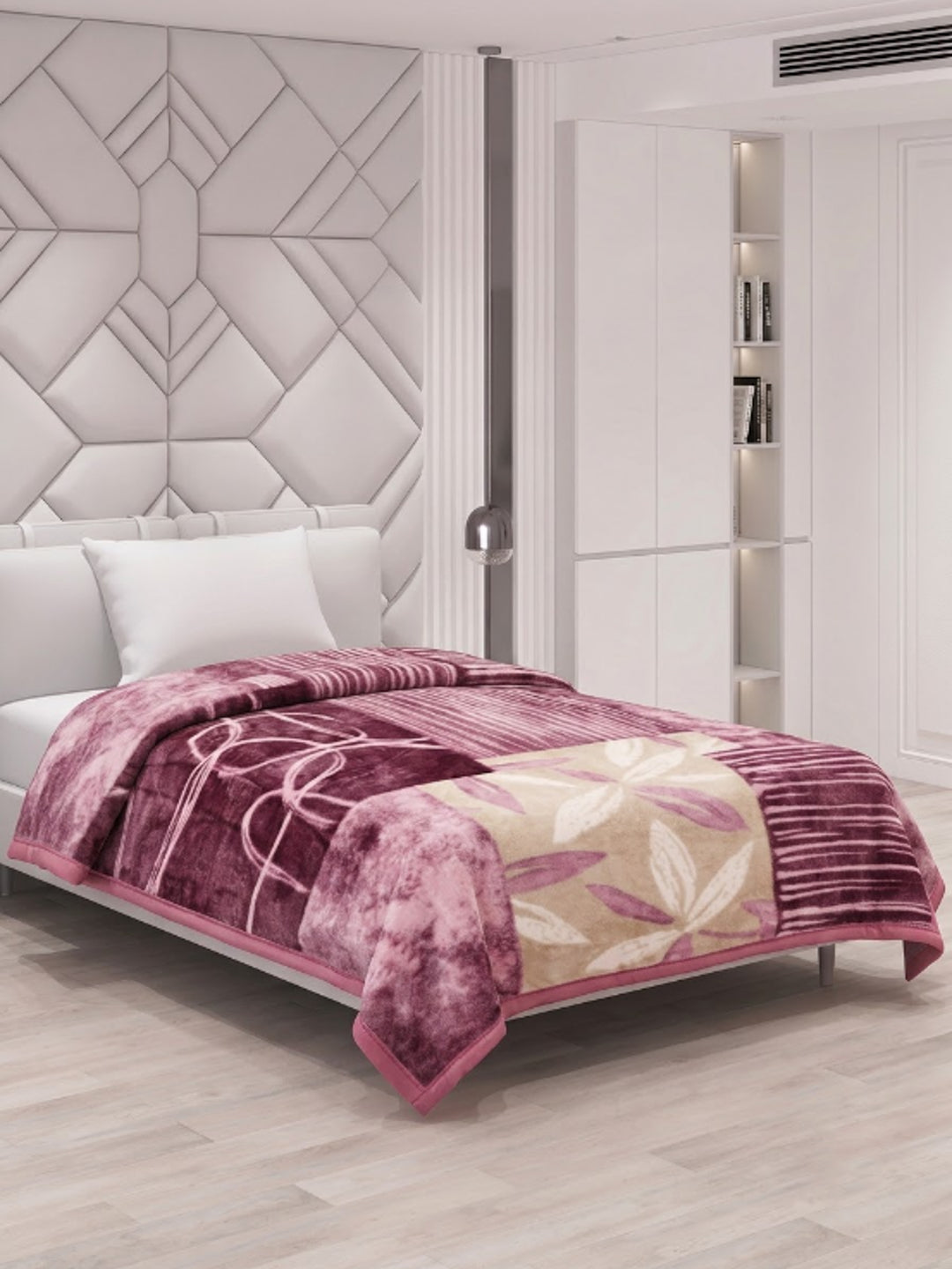 Printed Single Bed 1 Ply 580 GSM Blanket for Winter (Relations), Weight 1.9 kg