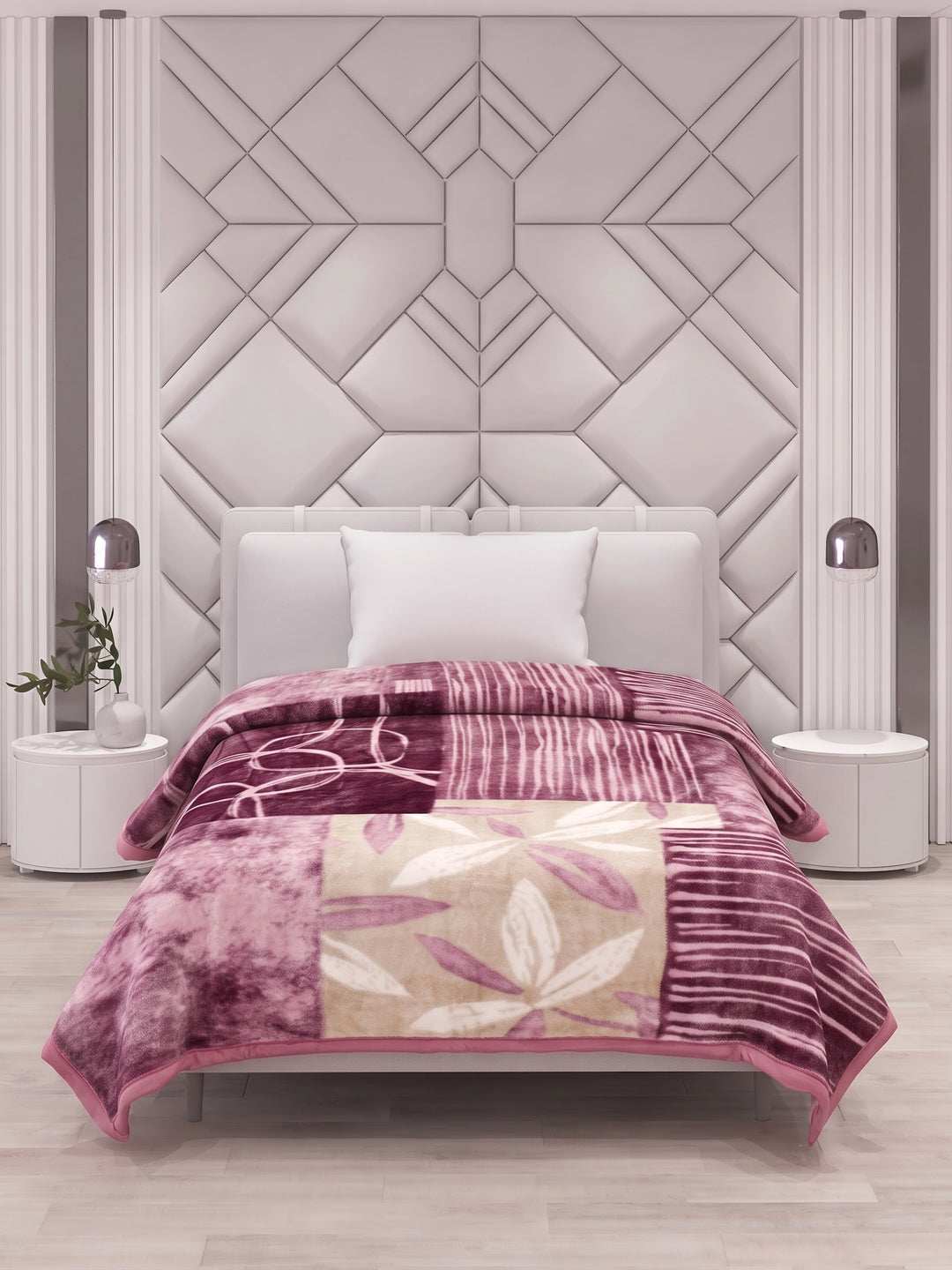 Printed Single Bed 1 Ply 580 GSM Blanket for Winter (Relations), Weight 1.9 kg