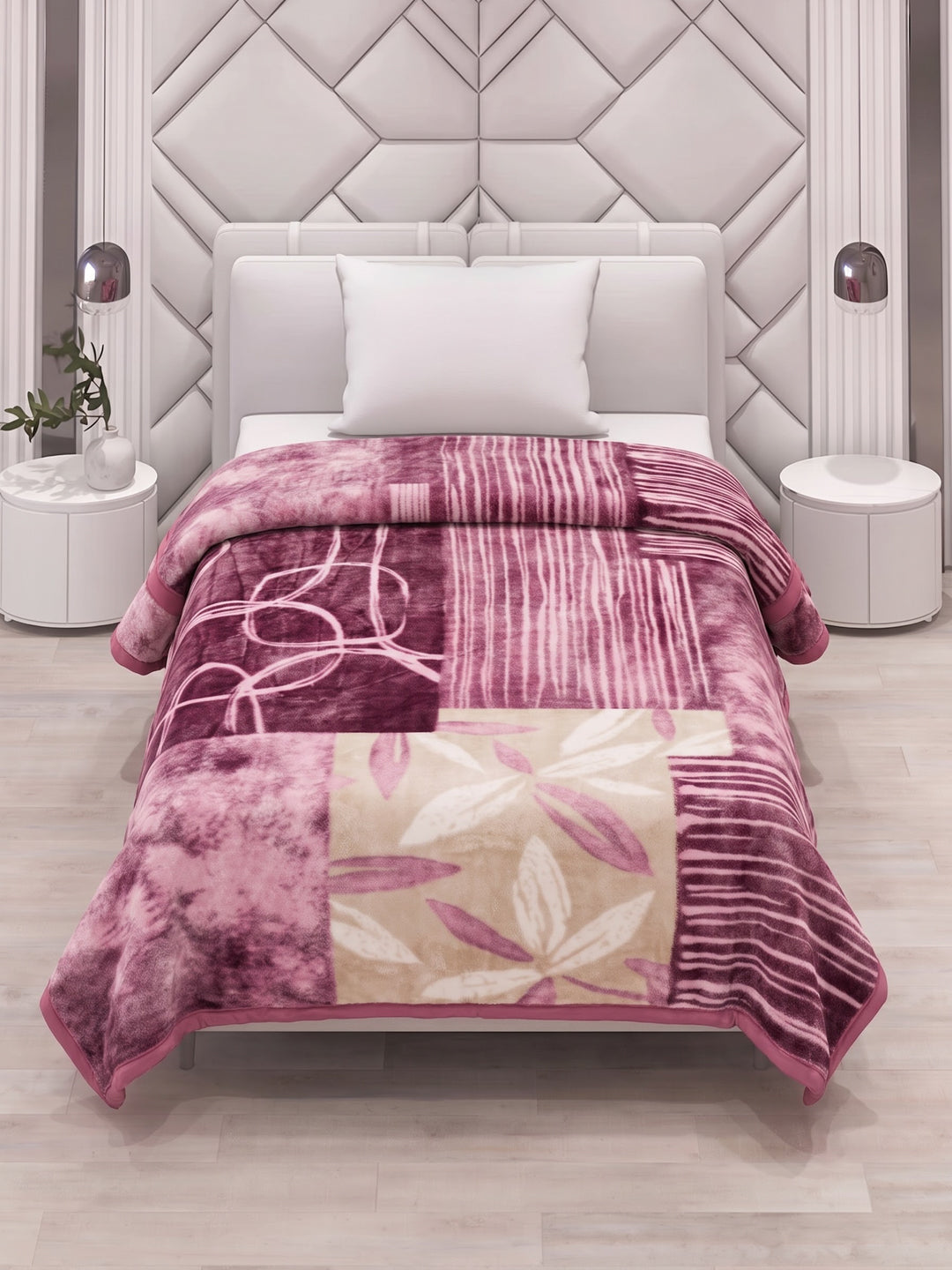 Printed Single Bed 1 Ply 580 GSM Blanket for Winter (Relations), Weight 1.9 kg