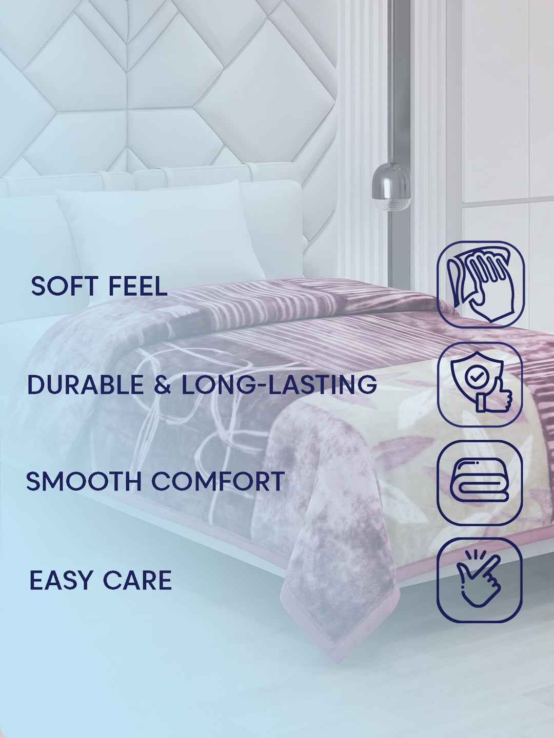 Printed Single Bed 1 Ply 580 GSM Blanket for Winter (Relations), Weight 1.9 kg