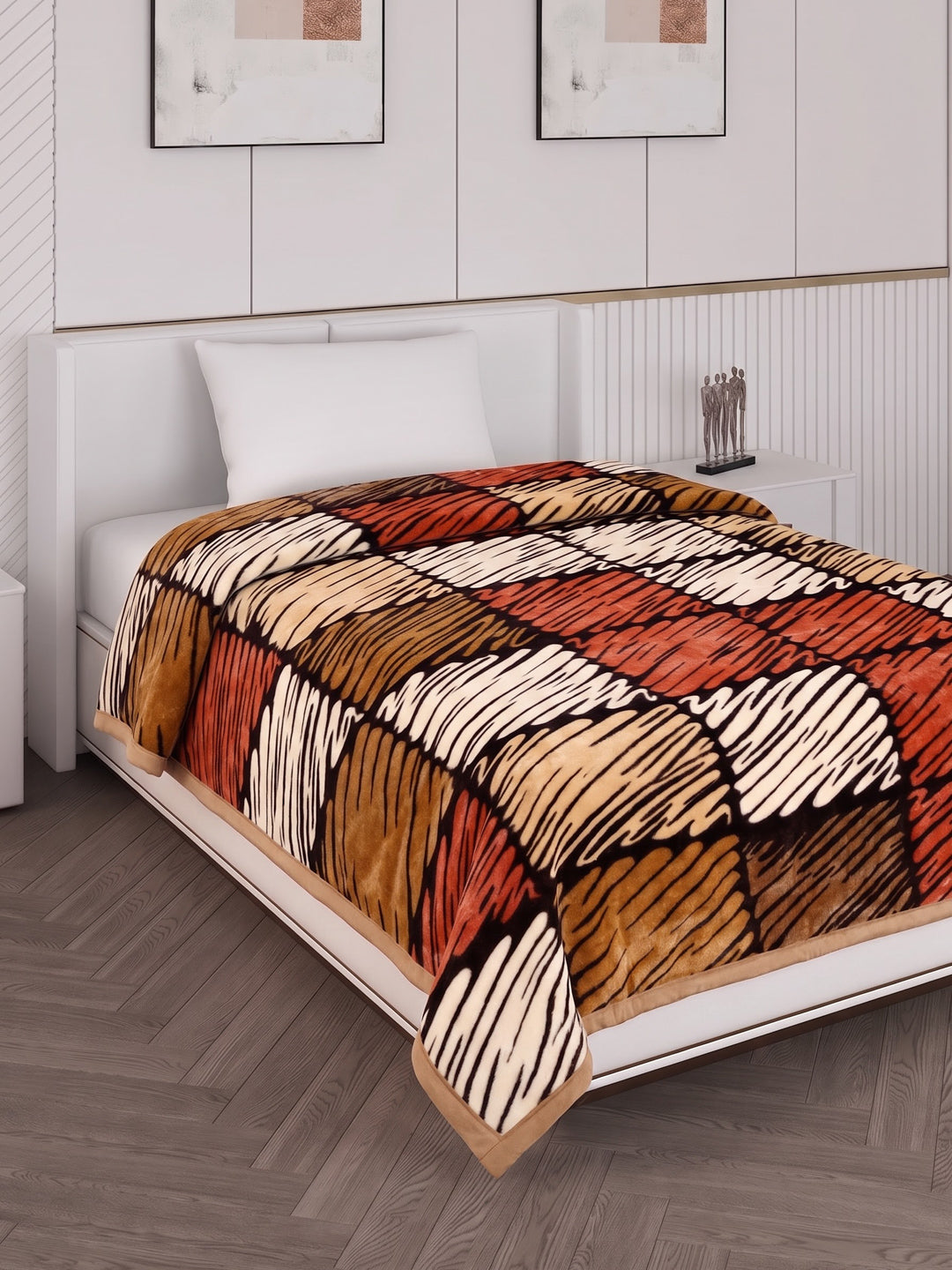 Printed Single Bed 1 Ply 580 GSM Blanket for Winter (Relations), Weight 1.9 kg