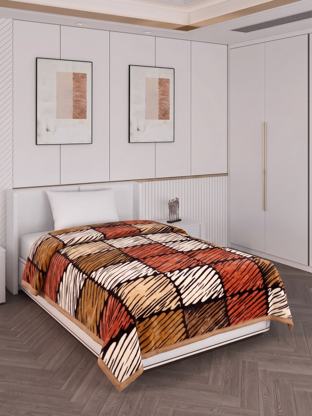 Printed Single Bed 1 Ply 580 GSM Blanket for Winter (Relations), Weight 1.9 kg