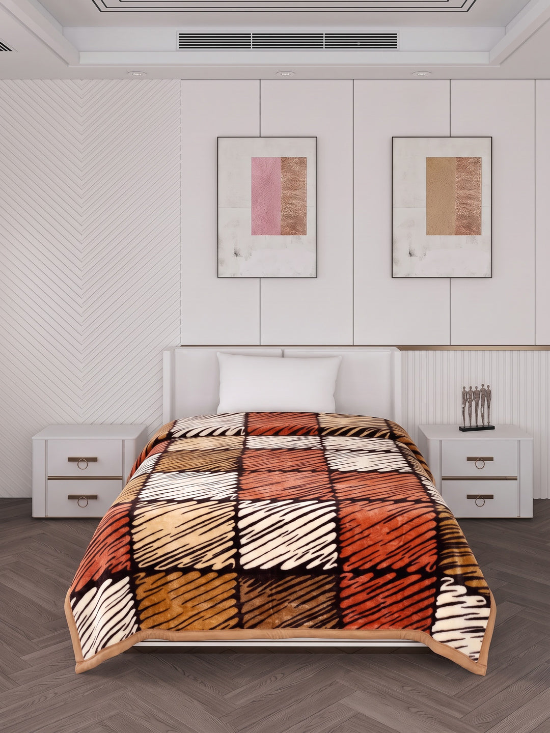 Printed Single Bed 1 Ply 580 GSM Blanket for Winter (Relations), Weight 1.9 kg