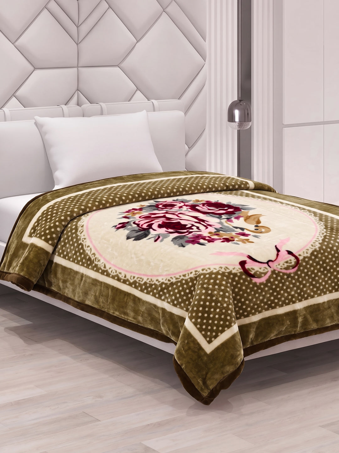 Printed Single Bed 1 Ply 580 GSM Blanket for Winter (Relations), Weight 1.9 kg