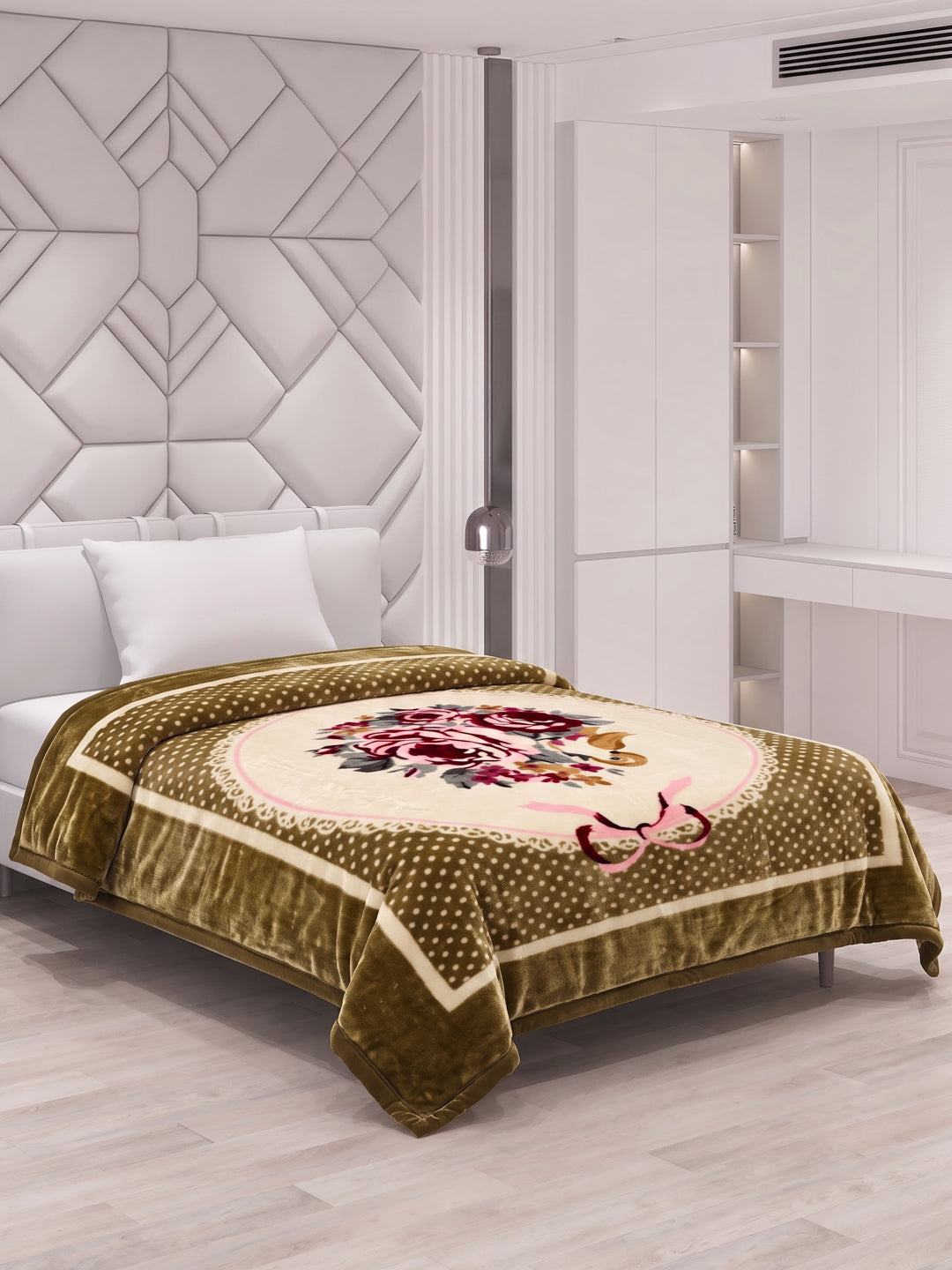 Printed Single Bed 1 Ply 580 GSM Blanket for Winter (Relations), Weight 1.9 kg