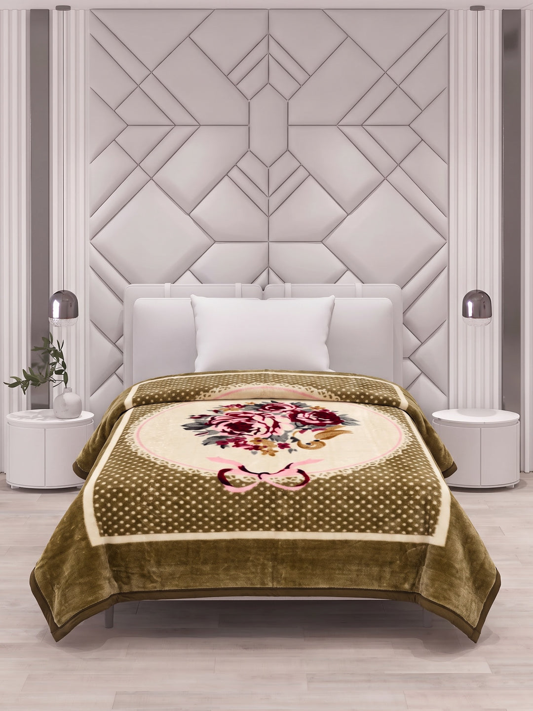 Printed Single Bed 1 Ply 580 GSM Blanket for Winter (Relations), Weight 1.9 kg
