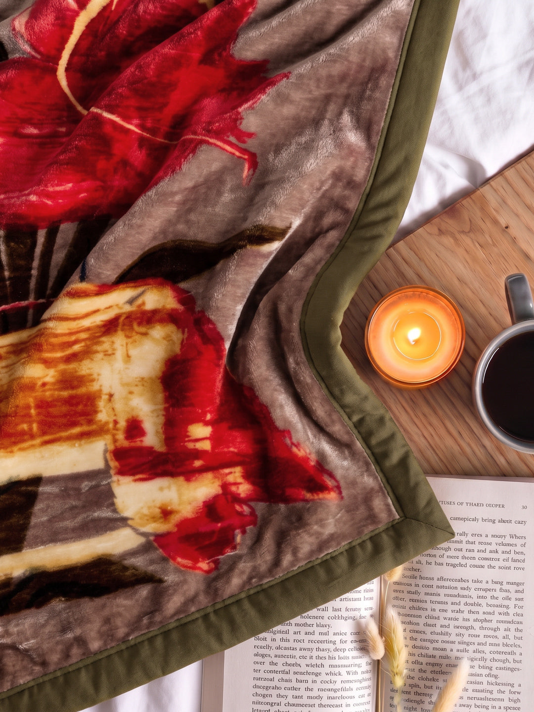 Printed Double Bed 1 Ply 550 GSM Blanket for Winter (Roman), Weight 2.9 kg
