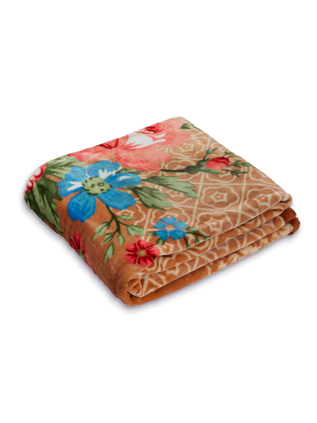 Printed Double Bed 1 Ply 550 GSM Blanket for Winter (Roman), Weight 2.9 kg