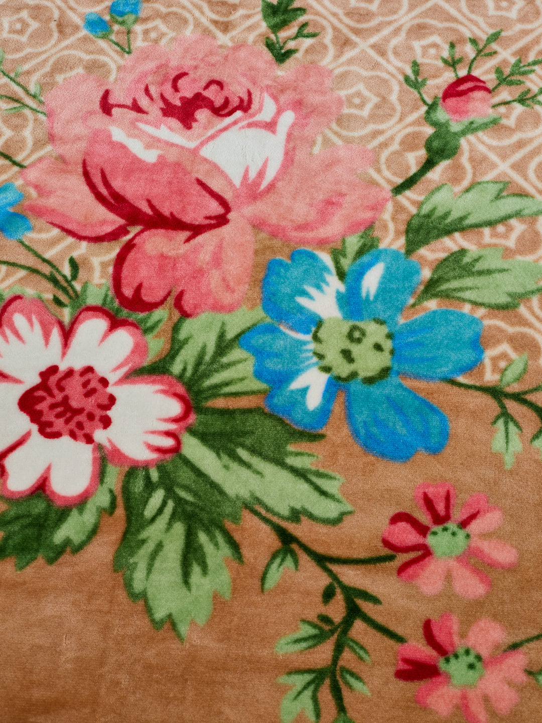 Printed Double Bed 1 Ply 550 GSM Blanket for Winter (Roman), Weight 2.9 kg