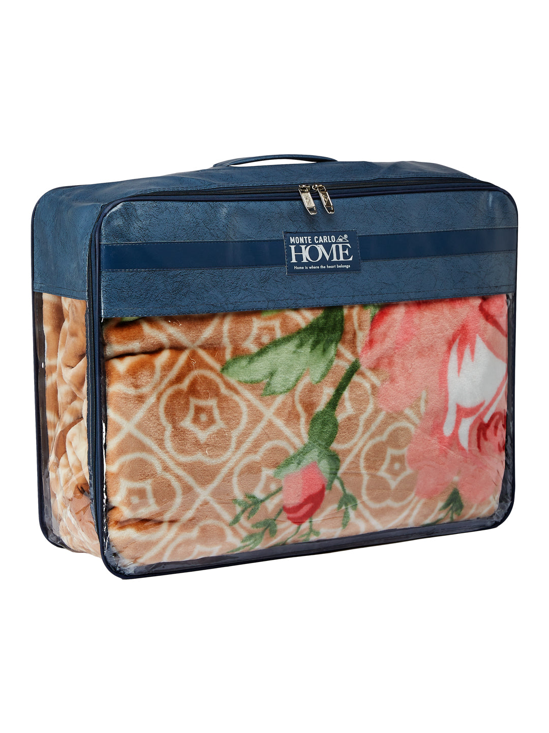 Printed Double Bed 1 Ply 550 GSM Blanket for Winter (Roman), Weight 2.9 kg