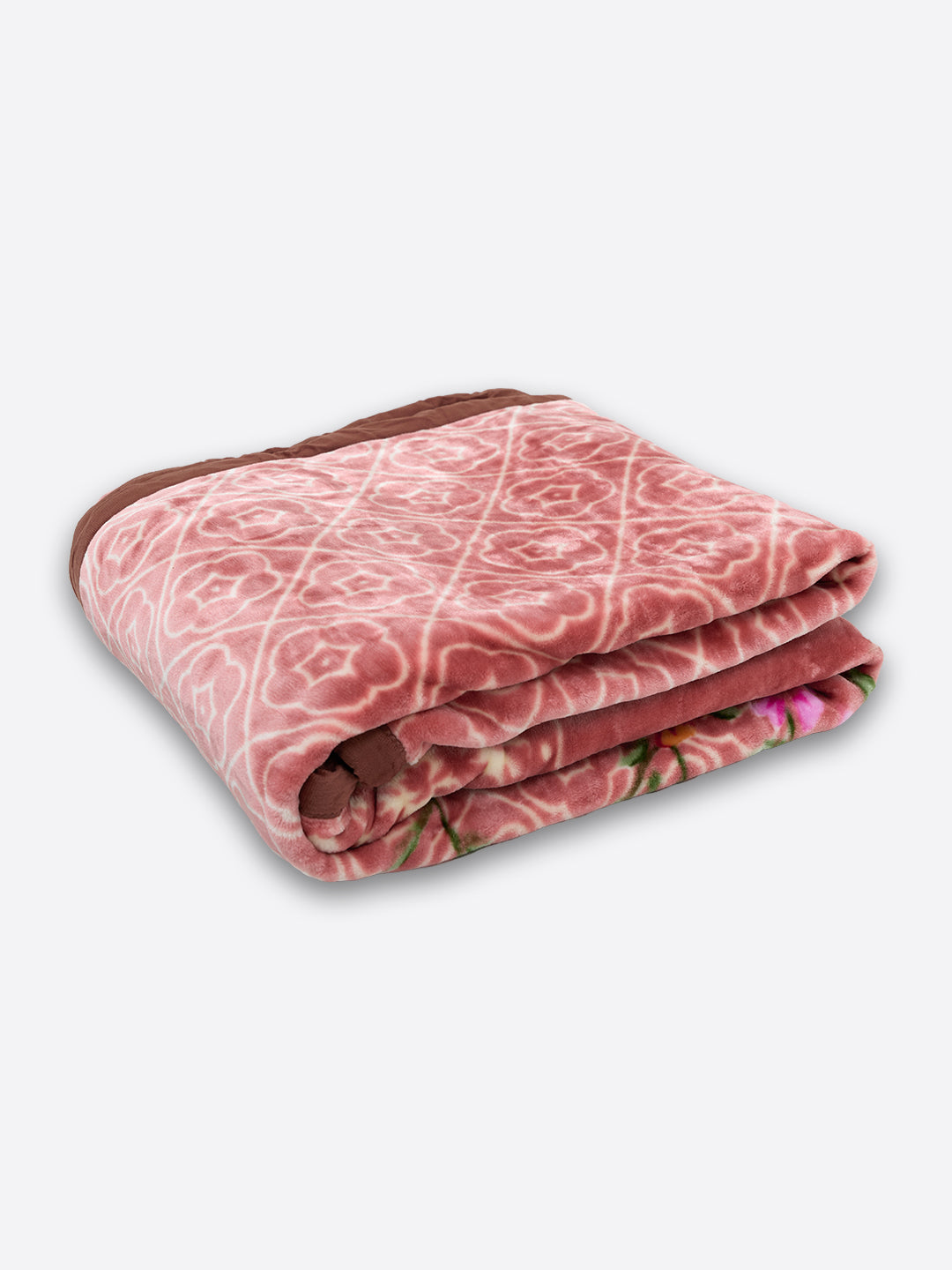 Printed Double Bed 1 Ply 550 GSM Blanket for Winter (Roman), Weight 2.9 kg