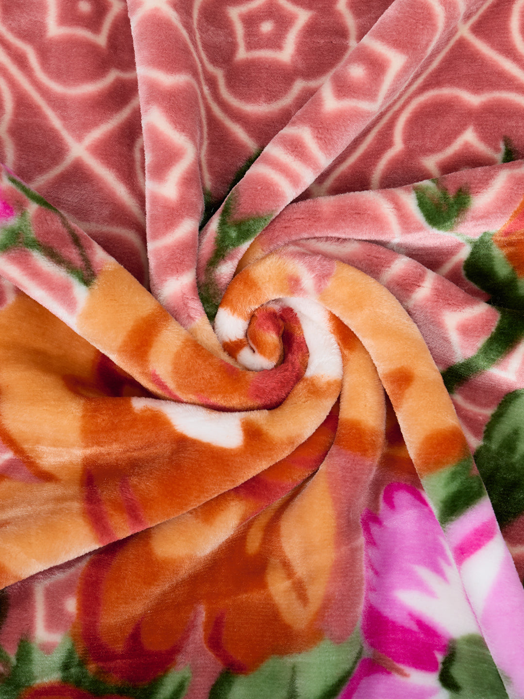 Printed Double Bed 1 Ply 550 GSM Blanket for Winter (Roman), Weight 2.9 kg
