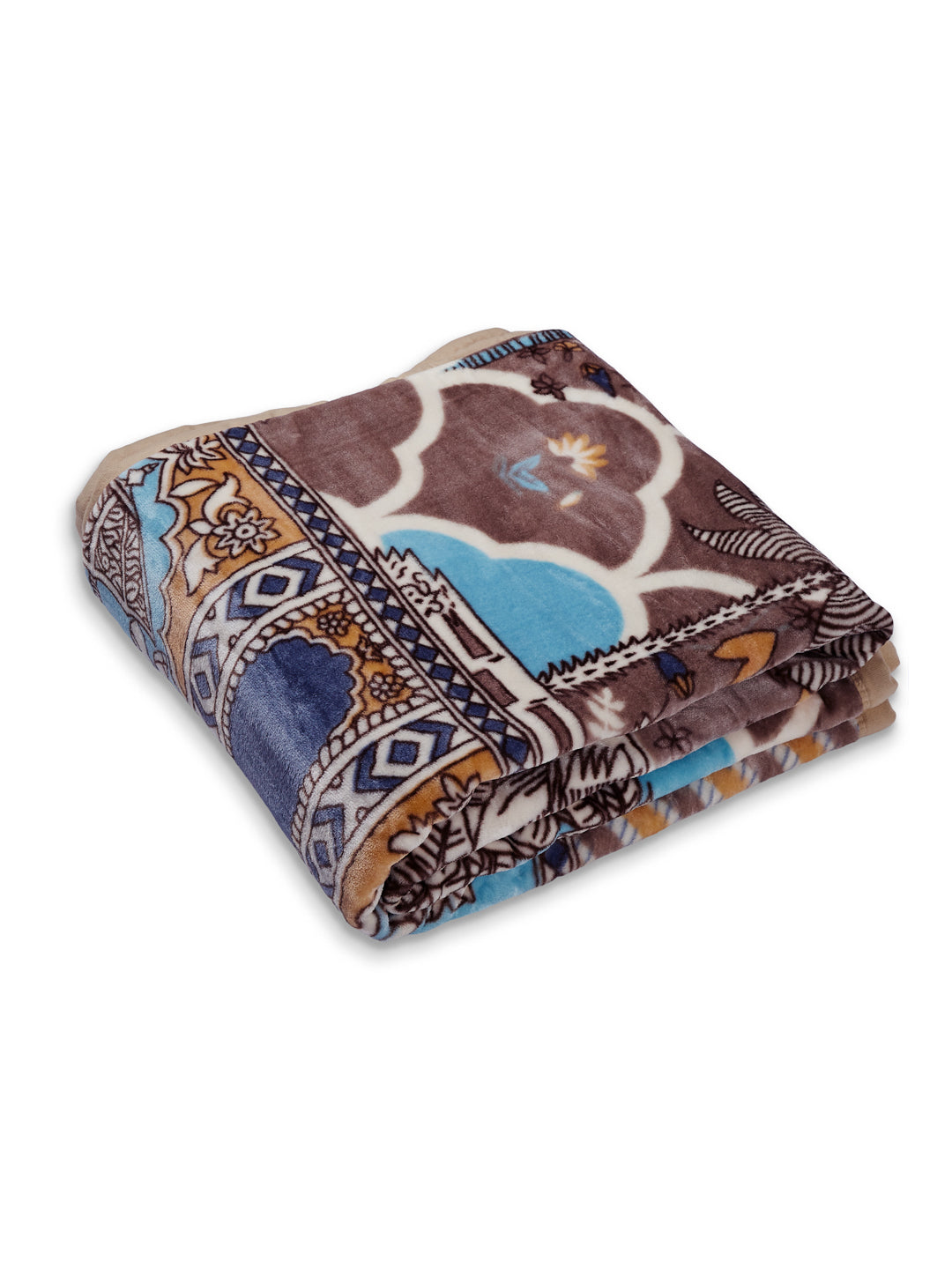 Printed Double Bed 1 Ply 550 GSM Blanket for Winter (Roman), Weight 2.9 kg